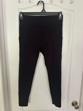 Lou & Grey for LOFT Petite M Black Ponte Leggings with Side Pockets